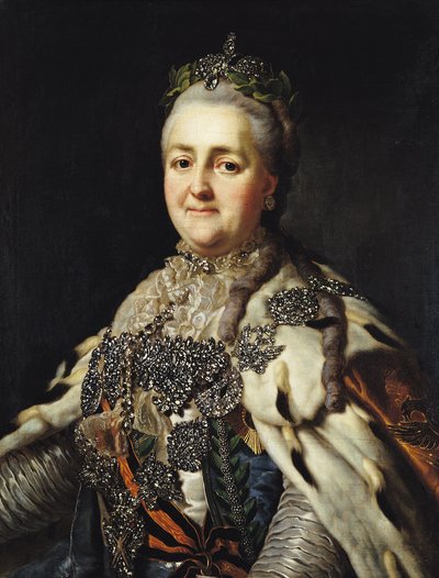 Porträt von Katharina II. (1729-96) von Russland von Alexander Roslin